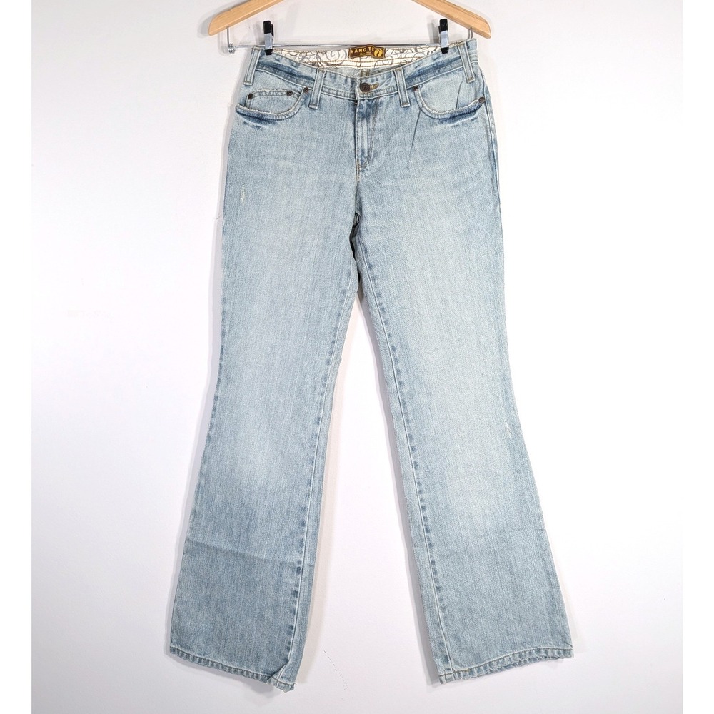 Hang Ten Light Blue Jeans; Antique Wash Flare Leg Denim Size 3 Reg NWT
